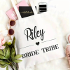 Bride Tribe with Name Tote Bag - Bridal Party Gift Tote Bags.