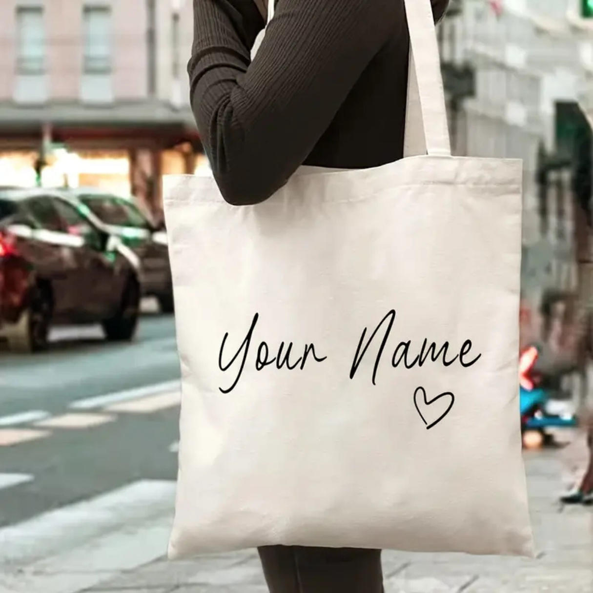 Heart & Name Tote Bag Heart & Name Tote Bag