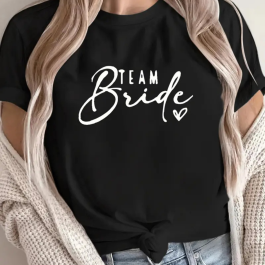 Heart Team Bride T-Shirt - Bridal Party Gifts