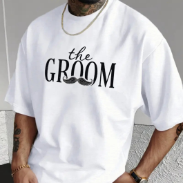 Moustache Groom T-Shirt - Mens Wedding T-Shirts