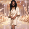 Plain Champagne Gold Satin Robe - Bridal Party Robes and Gifts