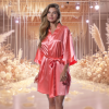 Plain Watermelon Pink Satin Robe - Bridal Party Robes and Gifts