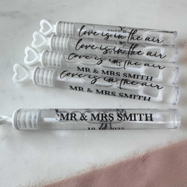 Personalized Printed Wedding Bubbles - Perfect Wedding Favour Gifts for Guests.