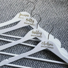 Title Name and Date Wedding Hanger