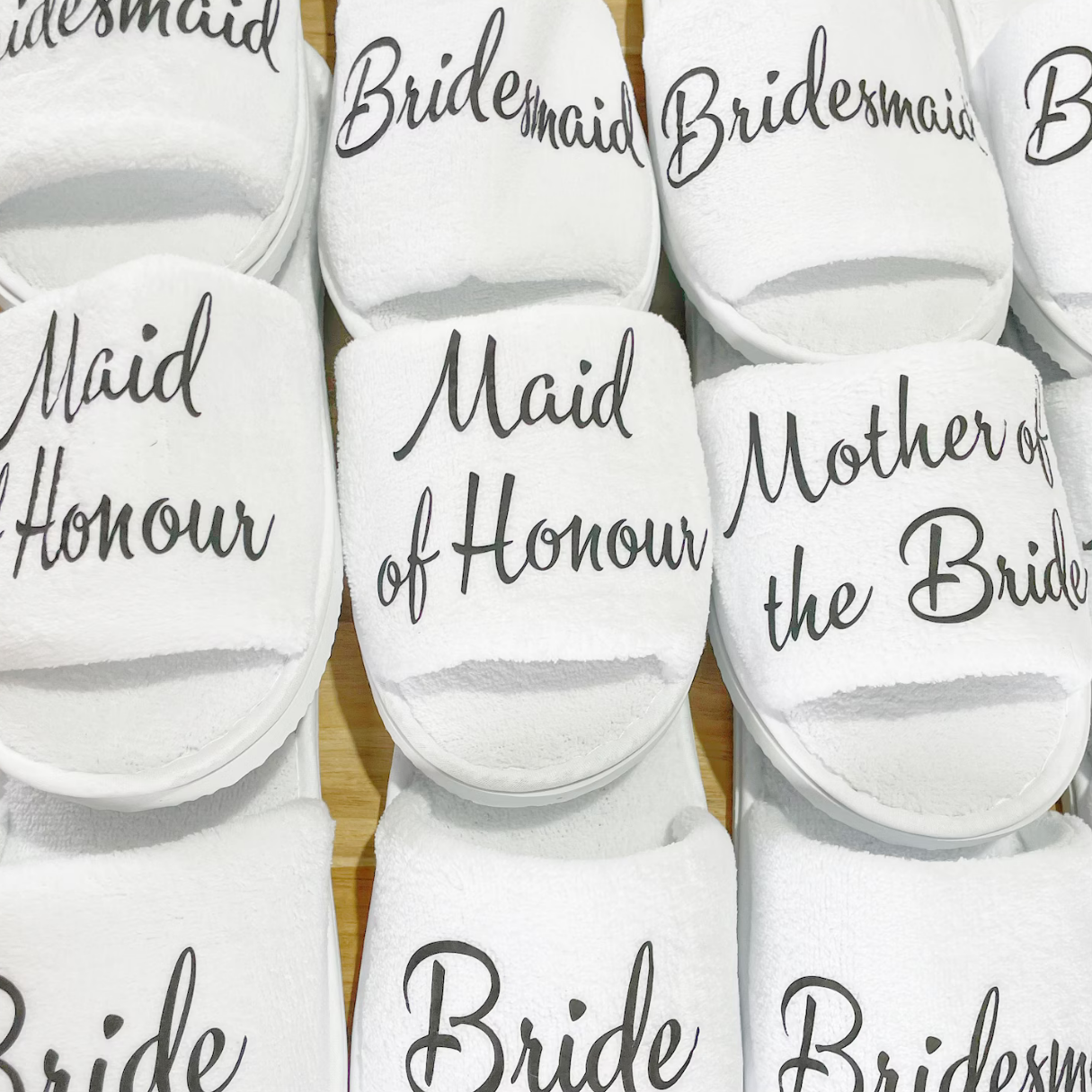 Elegant Bridal Party Slippers Elegant Bridal Party Slippers