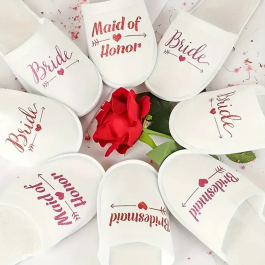 Arrow Bridal Party Slippers
