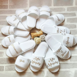Heart Bridal Party Slippers